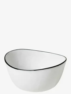 Broste Copenhagen Skål 'salt' - Frukostskålar WHITE W/BLACK RIM Hot