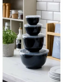Rosti Skålset 8 dlr NEW Margrethe - Bunkar & Vispskålar BLACK New