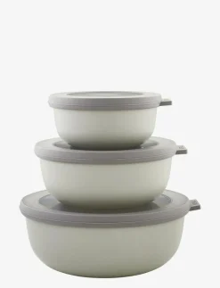 Mepal Skålset Cirqula låg 3st - Köksförvaring WHITE Best