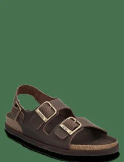 Scholl SL GASTON LEATHER - Sandaler DK BROWN