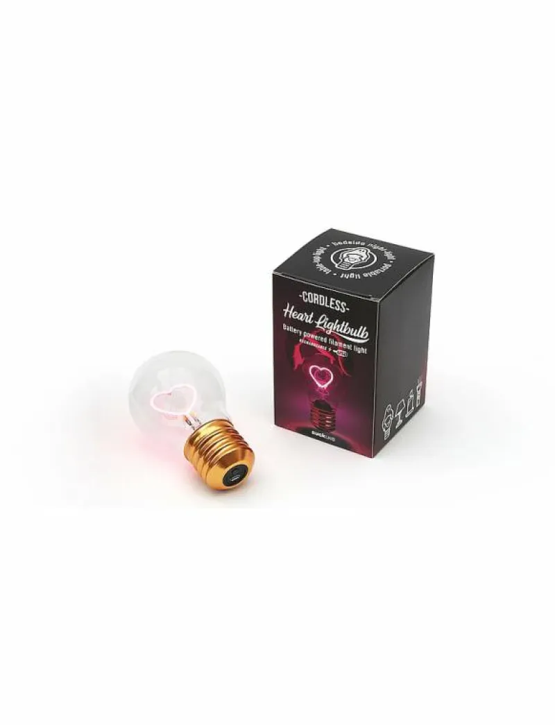 Sladdlös Glödlampa Hjärta - Bordslampor|Suck UK Sale