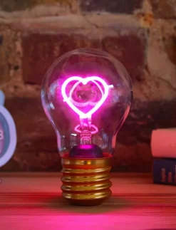 Sladdlös Glödlampa Hjärta - Bordslampor|Suck UK Sale