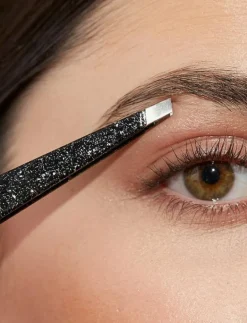 Tweezerman Slant Tweezer Sparkling Black Anniversary - Sminkborste Outlet