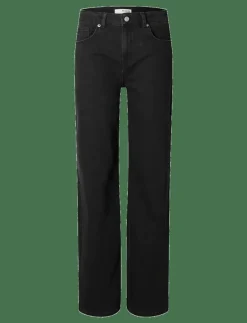 SLFALICE HW WIDE LONG BLACK JEANS NOOS - Vida byxor|Selected Sale