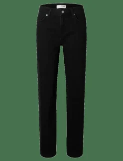 Selected SLFALICE MW STRAIGHT JEANS NOOS - Straight jeans BLACK New