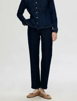 SLFALICE MW STRAIGHT MOON BLUE JEANS - Straight jeans|Selected Online