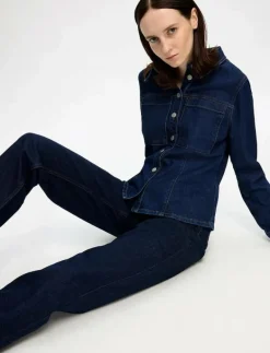 SLFALICE MW STRAIGHT MOON BLUE JEANS - Straight jeans|Selected Online