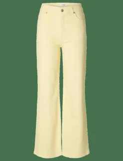 Selected SLFALICE-CORA HW DENIM WIDE JEANS - Vida byxor ANISE FLOWER