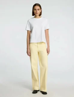 Selected SLFALICE-CORA HW DENIM WIDE JEANS - Vida byxor ANISE FLOWER