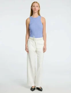 Selected SLFANNA O-NECK STRIPED TANK TOP NOOS - Linnen CORNFLOWER BLUE Discount