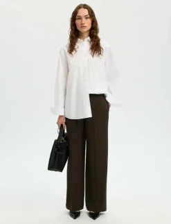 SLFEMMA-TARA MW WIDE PANT NOOS - Kostymbyxor|Selected Online