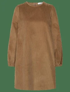 SLFJENNY LS O-NECK CORDUROY DRESS D2 - Korta klänningar|Selected Outlet