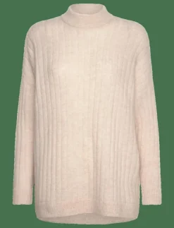 Selected SLFMALINE LS KNIT HIGH NECK NOOS - Stickat BIRCH Discount