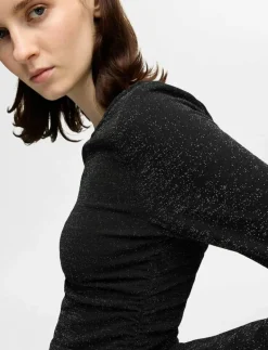 Selected SLFMARWA LS DEEP REVERSIBLE ANKLE DRESS - Maxiklänningar BLACK Best