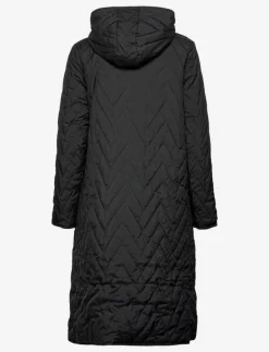 Selected SLFNORA QUILTED COAT - Quiltade jackor BLACK Clearance