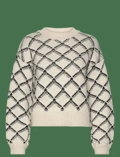 SLFOLIVIA LS CROPPED KNIT O-NECK - Stickat|Selected