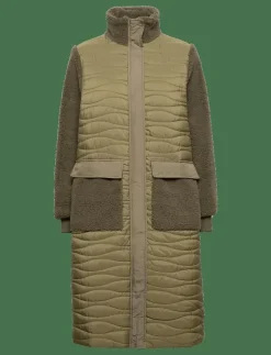 Selected SLFPOLLY COAT W - Quiltade jackor IVY GREEN Clearance