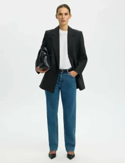 Selected SLFRELAX COLWOMAN SS MOCK NECK TEE NOOS - T-shirts BRIGHT WHITE Best