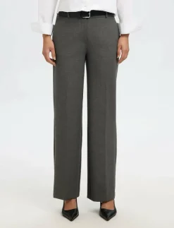 SLFRITA MW WIDE PANT DGM N NOOS - Kostymbyxor|Selected Clearance