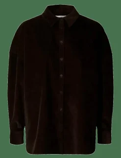 Selected SLFRUNA CORDUROY SHIRT - Overshirts CHOCOLATE TORTE