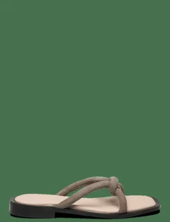 Selected SLFSARA PADDED SUEDE SLIDER - Sandaler DEMITASSE