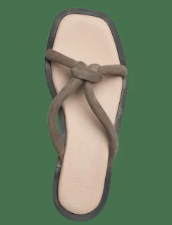 Selected SLFSARA PADDED SUEDE SLIDER - Sandaler DEMITASSE