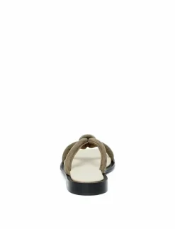 Selected SLFSARA PADDED SUEDE SLIDER - Sandaler DEMITASSE