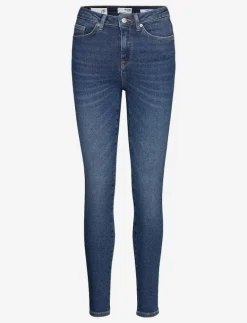Selected SLFSOPHIA MW SKINNY DARK BLU JEAN U NOOS - Skinny Jeans DARK BLUE DENIM Best