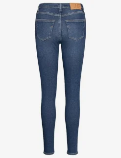 Selected SLFSOPHIA MW SKINNY DARK BLU JEAN U NOOS - Skinny Jeans DARK BLUE DENIM Best