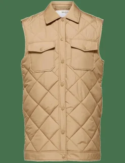 SLFTINNA LONG QUILTED VEST - Quiltade västar|Selected
