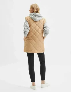 SLFTINNA LONG QUILTED VEST - Quiltade västar|Selected