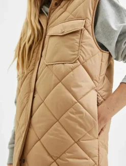 SLFTINNA LONG QUILTED VEST - Quiltade västar|Selected