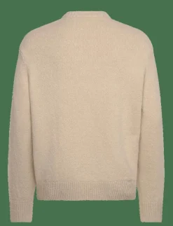 Selected SLHALEX LS KNIT RELAXED CREW NECK NOOS - Rundhalsad OATMEAL New