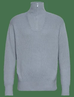 SLHDRY LS KNIT RELAXED HALF ZIP - Stickat|Selected Clearance