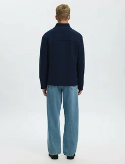 Selected SLHNEALY LS KNIT FULL ZIP CARDIGAN - Full Zip tröjor SKY CAPTAIN New