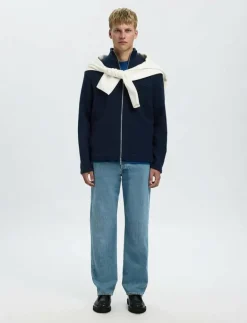 Selected SLHNEALY LS KNIT FULL ZIP CARDIGAN - Full Zip tröjor SKY CAPTAIN New