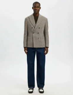 SLHREG-MORRIS HBONE WOOL BLEND DB BLZ - Dubbelknäppta kavajer|Selected New