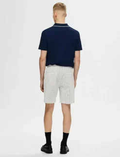 Selected SLHREGULAR-KARL SEERSUCKER SHORTS NOOS - Casual shorts DARK SAPPHIRE Discount