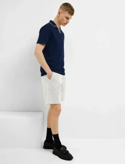 Selected SLHREGULAR-KARL SEERSUCKER SHORTS NOOS - Casual shorts DARK SAPPHIRE Discount