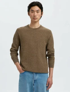 SLHROSS LS KNIT STRUCTURE CREW NECK NOOS - Rundhalsad|Selected Discount