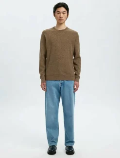 SLHROSS LS KNIT STRUCTURE CREW NECK NOOS - Rundhalsad|Selected Discount