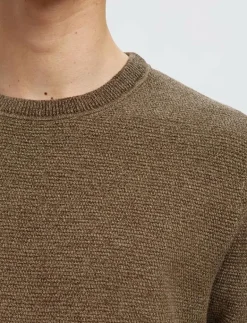 SLHROSS LS KNIT STRUCTURE CREW NECK NOOS - Rundhalsad|Selected Discount