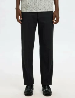 Selected SLH196-STRAIGHT TERRY WOOL BLND PNT NOOS - Casual byxor BLACK New