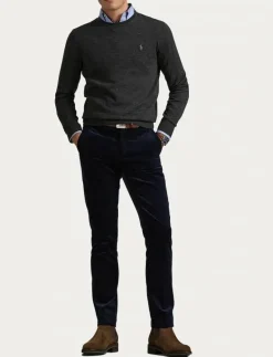 Slim Fit Washable Wool Crewneck Sweater - Rundhalsad|Polo Ralph Lauren Online