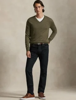 Slim Fit Washable Wool V-Neck Sweater - V-ringat|Polo Ralph Lauren Hot