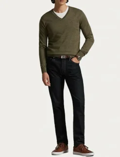 Slim Fit Washable Wool V-Neck Sweater - V-ringat|Polo Ralph Lauren Hot