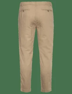Mango Slim-fit trousers with drawstring - Linnebyxor LIGHT BEIGE Outlet
