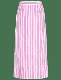 Slit striped skirt - Midi kjolar|Mango Outlet