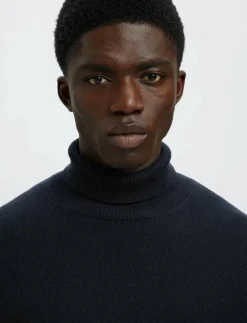 SLMDANE LS KNIT STRUCTURE ROLL NECK NOOS - Polokrage|Selected Clearance