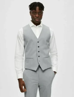 Selected SLMSLIM-LIAM WCT FLEX NOOS - Västar LIGHT GREY MELANGE Clearance